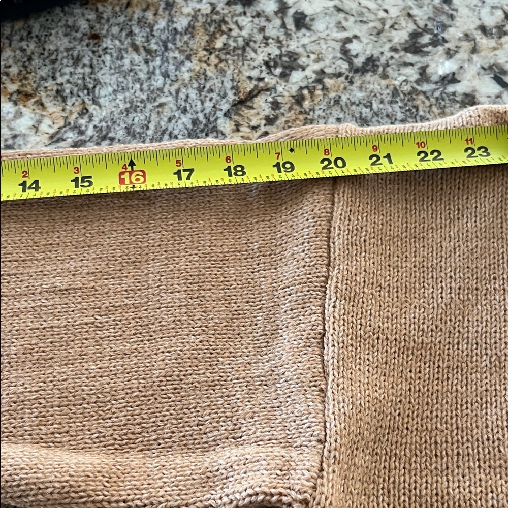 Zenana Sweater Dress Size Large Camel Mock Neck Oversized Cozy Knit Fall Winter - Picture 8 of 8